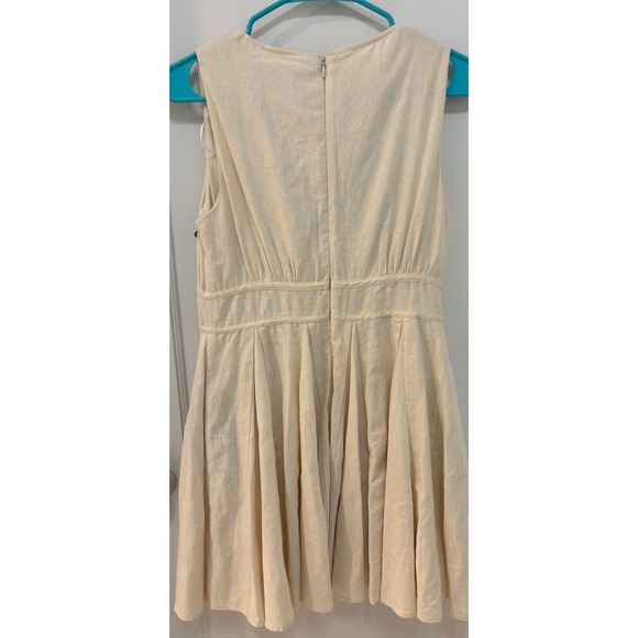 House of Harlow 1960 Dress Size 4 Cream Turquoise‎ Floral Bead Sleeveless - Picture 6 of 7